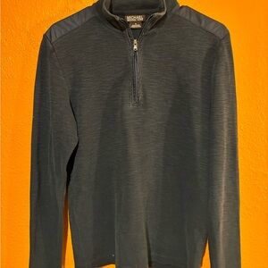 Michael Kors Men’s Charcoal Gray Half-Zip Sweater